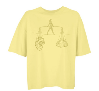 "HEART OR MIND" OVERSIZE WOMEN T-SHIRT