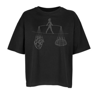 "HEART OR MIND" OVERSIZE WOMEN T-SHIRT
