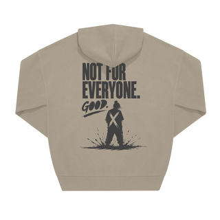 "NOT FOR EVERYONE.GOOD" OVERSIZED HOODIE