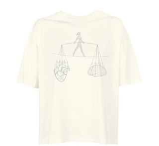"HEART OR MIND" OVERSIZE WOMEN T-SHIRT