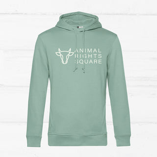 "Animal Right Square" Wide Logo Hoodie