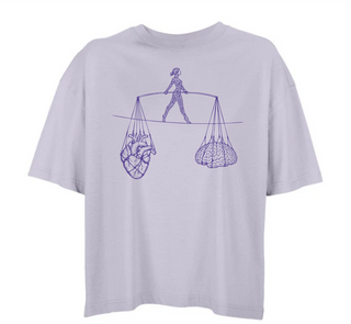 "HEART OR MIND" OVERSIZE WOMEN T-SHIRT