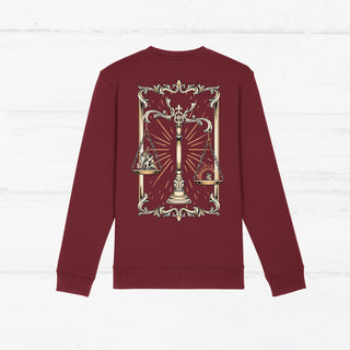 "Balance of Injustice" Sweater Sweater Aninova Burgundy XS 