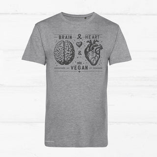 "Brain & Heart" Shirt Shirt Vegan Bullerbyn e.V. Heather Gray XS 
