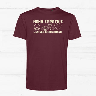 "Empathy" Shirt T-Shirt Animal Equality Burgundy S Herren