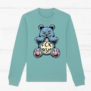"FCK - RSM" Sweater Sweater Stiftung gegen Rassismus Teal Monstera XS 