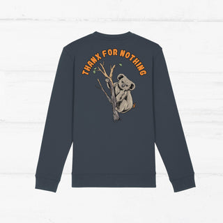 "Koala on Fire" Sweater Sweater OneTreePlanted India Ink Gray XS 