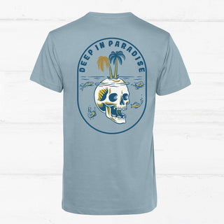Limited "Deep in Paradise" Shirt T-Shirt Brücken für Kinder e.V. S Fog Blue 