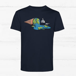 Limited "Melting Earth" Shirt T-Shirt Brücken für Kinder e.V. Navy S 