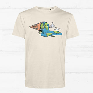 Limited "Melting Earth" Shirt T-Shirt Brücken für Kinder e.V. Off White S 