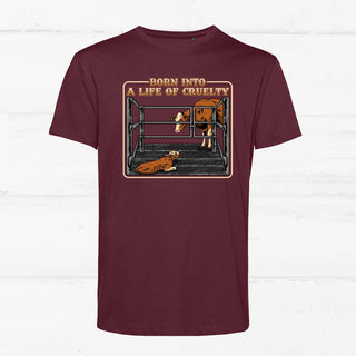 "Lone Calf" Shirt T-Shirt Animal Equality Burgundy S Herren