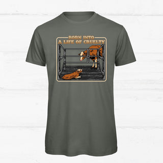 "Lone Calf" Shirt T-Shirt Animal Equality Khaki S Herren