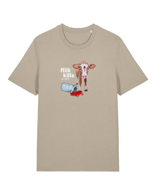Milk Kills – Go Vegan - Unisex Shirt by Chantal Kaufmann