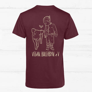 "Single Color Logo" Shirt Shirt Vegan Bullerbyn e.V. Burgundy XS 