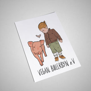 "Vegan Bullerbyn" Postkarte