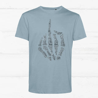 "Wordy Finger" Shirt T-Shirt OneTreePlanted Blue Fog S Herren